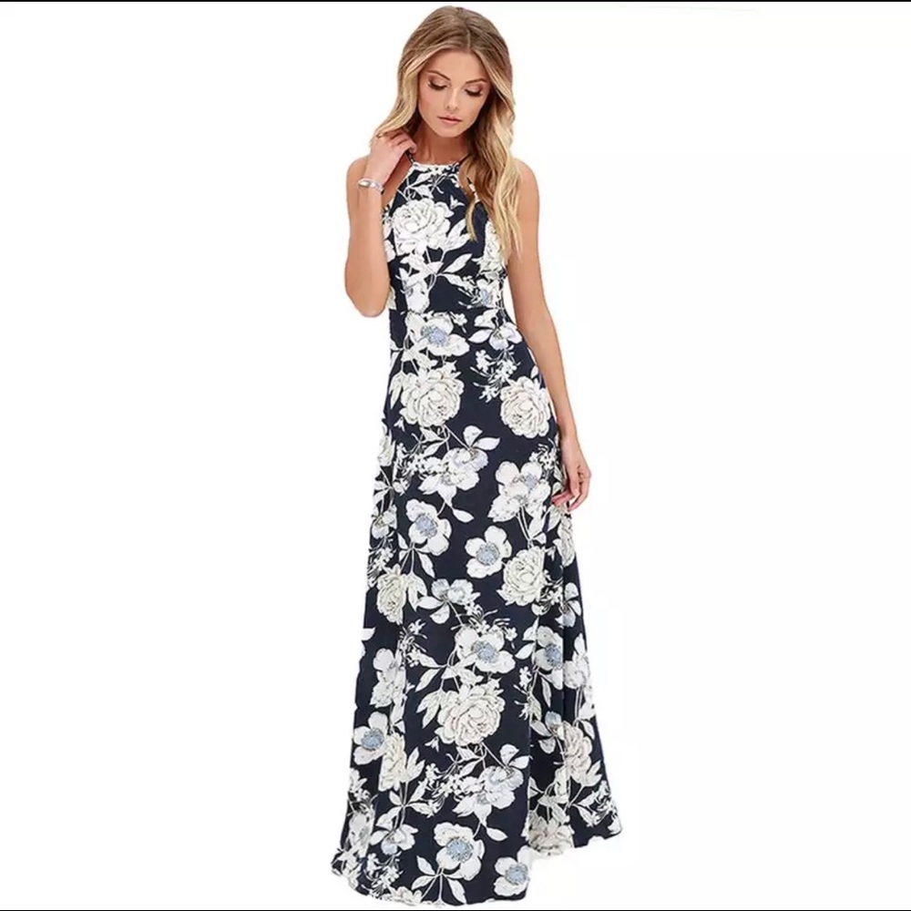 Sexy Bohemian halter summer dress in Black